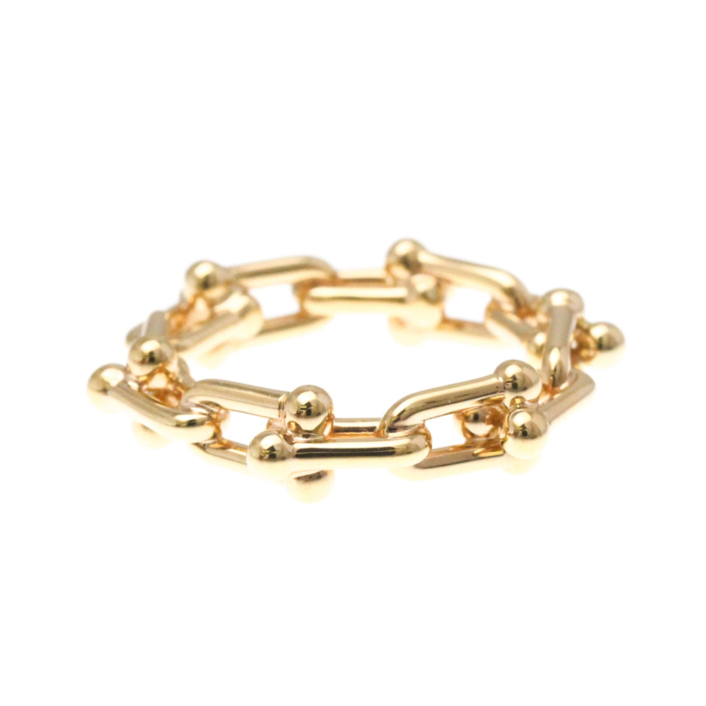 Tiffany Hardware Ring Micro Link Pink Gold (18K) Fashion No Stone Band Ring - Picture 7 of 8